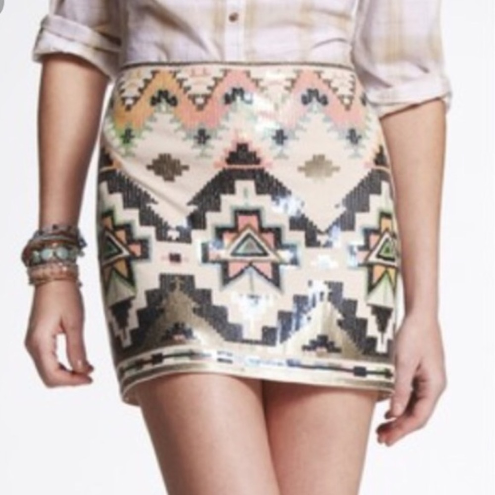 EXPRESS peplum top and skirt set